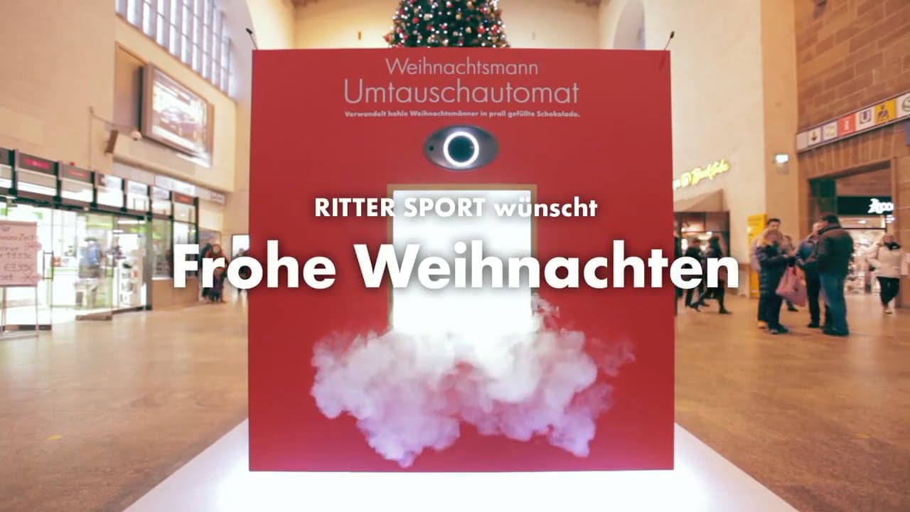 Rittersport Weihnachtsmann-Umtauschautomat